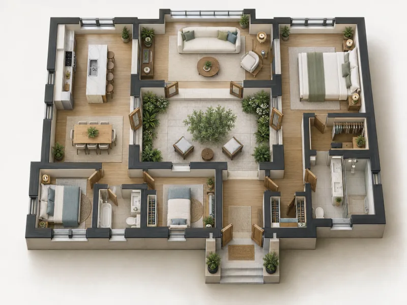 2.5D sample floor plan